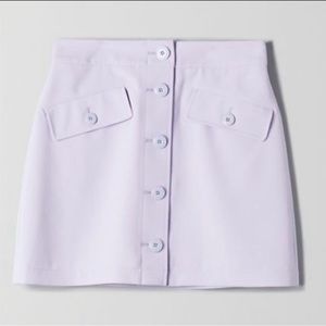 Little Moon Aritzia purple mini skirt